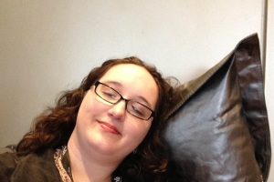 stephanie richter enjoying a bean bag chair at bb world 13